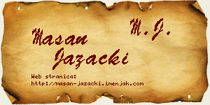 Mašan Jazački vizit kartica
